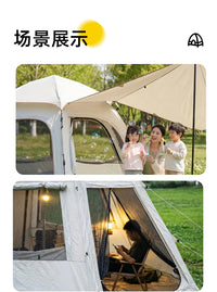 Automatic Pop-Up Camping Tent for 3-6 Person Family Outdoor Activities, Waterproof and Sun Protection
