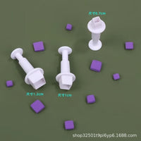 Fondant Cake Mold Cartoon Print Baking DIY Steamed Bun Clay Spring Pressing Mold Decorating Tool