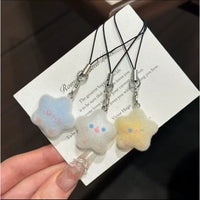 Cute Star Plush Keychain & Phone Lanyard Charm for Bags and Keys