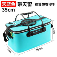 Portable EVA Fishing Bucket Live Fish Tank Folding Thickened Water Bucket Multi-functional Fish Box