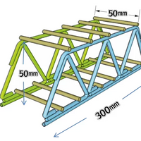 Jiangsu Province Science Model Competition Wooden Beam Load-Bearing Material Kit for Parent-Child and Junior Groups