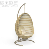 Outdoor Wicker Rattan Hanging Basket Swing Chair for Patio Garden Balcony