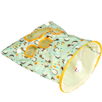 3-Layer Crinkle Cat Tunnel Toy with Hanging Ball for Interactive Play and Self-Amusement
