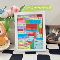 DIY 100 Reasons Why I Love You Photo Frame Kit - Creative Message Board Gift for Friends & Birthdays