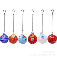 Hanging Hummingbird Feeder with Colorful Glass Wind Chime for Outdoor Garden