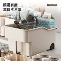 Multi-purpose Storage Basket with Wheels and Handle for Desk, Kitchen, Bathroom, Dorm