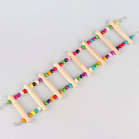 Pet Bird Ladder Toy Wooden Hanging Swing Bridge for Parrots Hamsters Chinchillas Cage Accessories