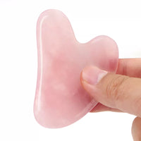 Rose Quartz Gua Sha and Roller Set for Face and Body Massage