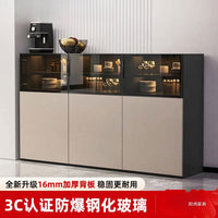 Solid Wood Sideboard Cabinet Modern Minimalist Luxury Wine Cabinet Storage for Living Room Dining Room