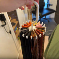 Hanfu Skirt Belt Storage Hanger with 20 Hooks, 360° Rotatable Anti-Tangle Organizer for Belts and Accessories