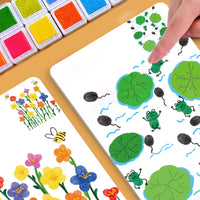 Kids' Finger Paint Set with Ink Pads and Drawing Cards for Toddlers and Preschoolers
