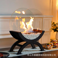 Portable Tabletop Bioethanol Fireplace - Indoor/Outdoor Mini Fire Pit for Ambiance & Warmth