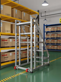 Industrial Step Ladder, 3 or 4 Step Warehouse Handling Ladder, Household Iron Staircase, Widened
