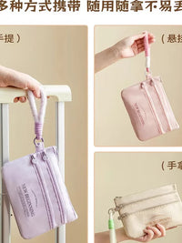 Portable Multi-layer Document Holder with Handle, Travel Passport and Card Organizer