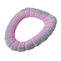 Knitted Toilet Seat Cover Cushion for All Seasons, Thickened Washable Toilet Seat Pad