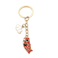 Japanese Style DIY Koi Fish Cloud Enamel Alloy Charms for Jewelry Making and Bag Decoration