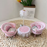 1:12 Dollhouse Miniature Living Room Furniture Set with Sofa and Table Lamp