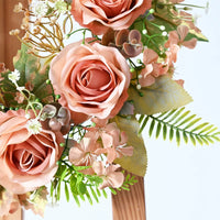 Artificial Rose & Eucalyptus Wreath for Home Decor