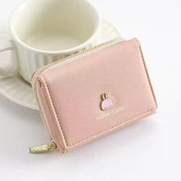 Korean Style Cartoon Tri-fold Wallet for Girls, Cute Student Card Holder Coin Purse