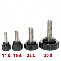 304 Stainless Steel Knurled Round Head Thumb Screws with Plastic Overmold for Adjustment M3-M10