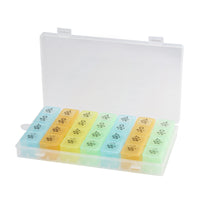 Large 7-Day 28-Compartment Pill Organizer, Moisture-Proof Portable Medicine Box