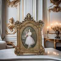 Vintage Resin Photo Frame for Tabletop Display, Living Room Bedroom Decor, Craft Gift