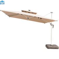 Outdoor Solar LED Patio Umbrella with Base for Garden Villa