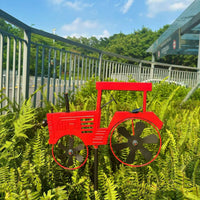 Outdoor Metal Tractor Windmill Garden Yard Decor