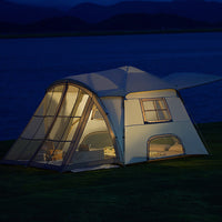 Automatic Tunnel Camping Tent for 5-8 Person, Double Layer Waterproof Outdoor Picnic Hiking Tent