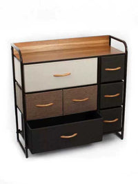 Narrow Fabric Drawer Storage Cabinet Chest for Bedroom
