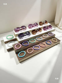 Multi-Layer Display Tray for Jewelry and Collectibles, Tiered Countertop Organizer for Bracelets, Eyeglasses, and Figurines