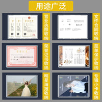 A3/A4/A5 Clear PVC Document Sleeves Hard Plastic Card Holders for Photos, Postcards, Licenses, and Files