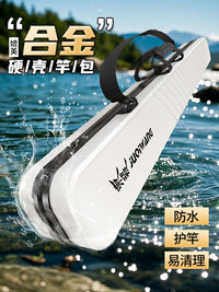 Portable Hard Shell Fishing Rod Bag Lightweight Waterproof Multi-functional Storage Case