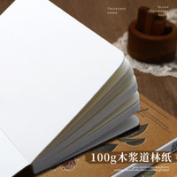 A6 Hardcover Vintage Notebook Blank Pages 100g Thick Paper Portable Sketchbook Travel Journal