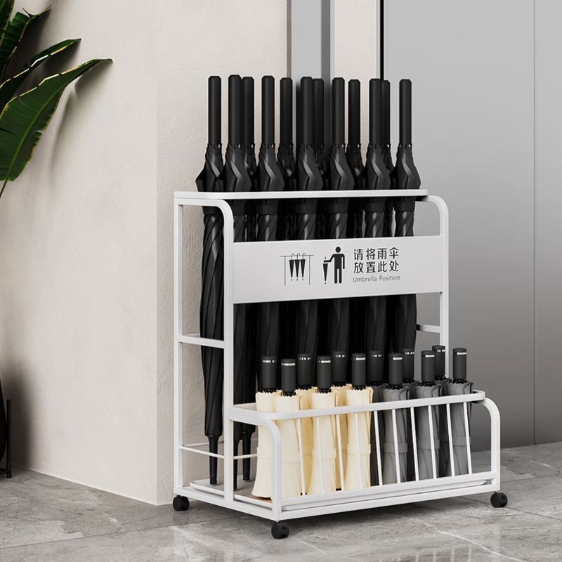 Freestanding Umbrella Holder Stand with Drip Tray for Home or Office Entryway