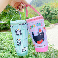 2026 New Year Cartoon Portable Insulated Milk Tea Cup Holder with Handle