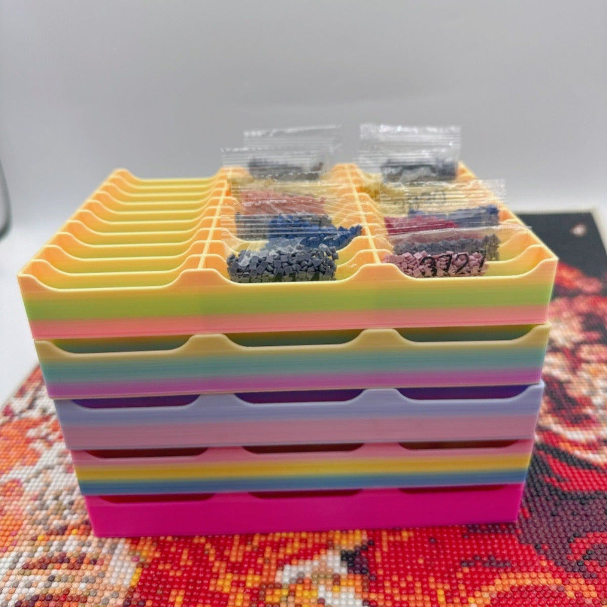 30-Grid Diamond Painting Storage Bag Organizer for Beads and Accessories