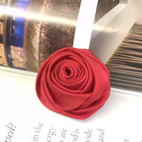 Korean Style Fabric Rose Brooch Pin for Women, Versatile Silk Flower Corsage for Clothing and Hair