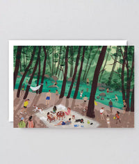 Wrap British Design Brand Abstract Art Card Flower Forest Architectural Illustration Decorative Postcard