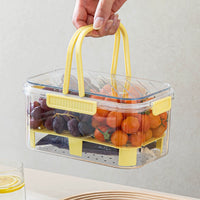 Portable Insulated Lunch Box with Ice Pack, Large Capacity Outdoor Camping Picnic Food Container, Sealed Fruit Box