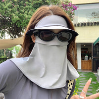 Summer UV Protection Face Cover with Neck Shield and Visor for Outdoor Cycling