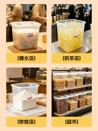 Clear Commercial Food Display Container Thickened Square Sealed Fresh-keeping Ice Bucket