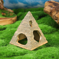 Aquarium Egyptian Pyramid Tree Hole Resin Ornament for Fish Tank Decoration