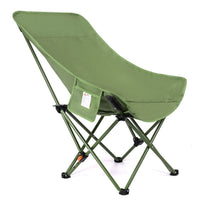 Moon Chair Outdoor Folding Chair, 3-Position Adjustable High Back Beach Chair, Portable Picnic Camping Chair