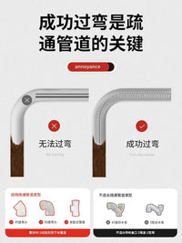 Household Drain Cleaning Tool for Kitchen Sinks, Toilets, and Floor Drains, Hand-Cranked Unblocking Tool