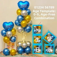 18th Birthday Party Decoration Kit with Balloons for Girls and Boys