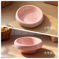 Pecolo Ceramic Pet Bowl for Cats, Small, Anti-Tip Design, Shallow Dish for Food and Snacks