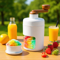 Manual Ice Shaver for Home and Commercial Use, Hand-Crank Snow Cone Machine