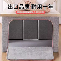 Foldable Steel Frame Storage Box with Clear Window for Clothes Quilts