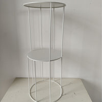 Nordic Style Double-Layer Round Iron Art Plant Stand for Indoor Greenery and Climbing Plants